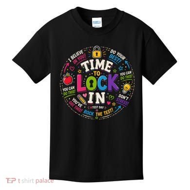 Time To Lock In Test Day Kids T-Shirt