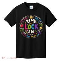 Time To Lock In Test Day Kids T-Shirt thumb 0