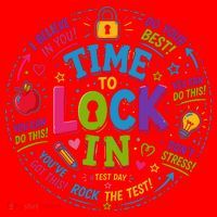 Time To Lock In Test Day Santa Hat thumb 1