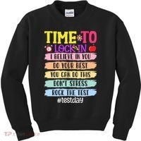 Time To Lock In Test Day Do Your Best Kids Sweatshirt thumb 0