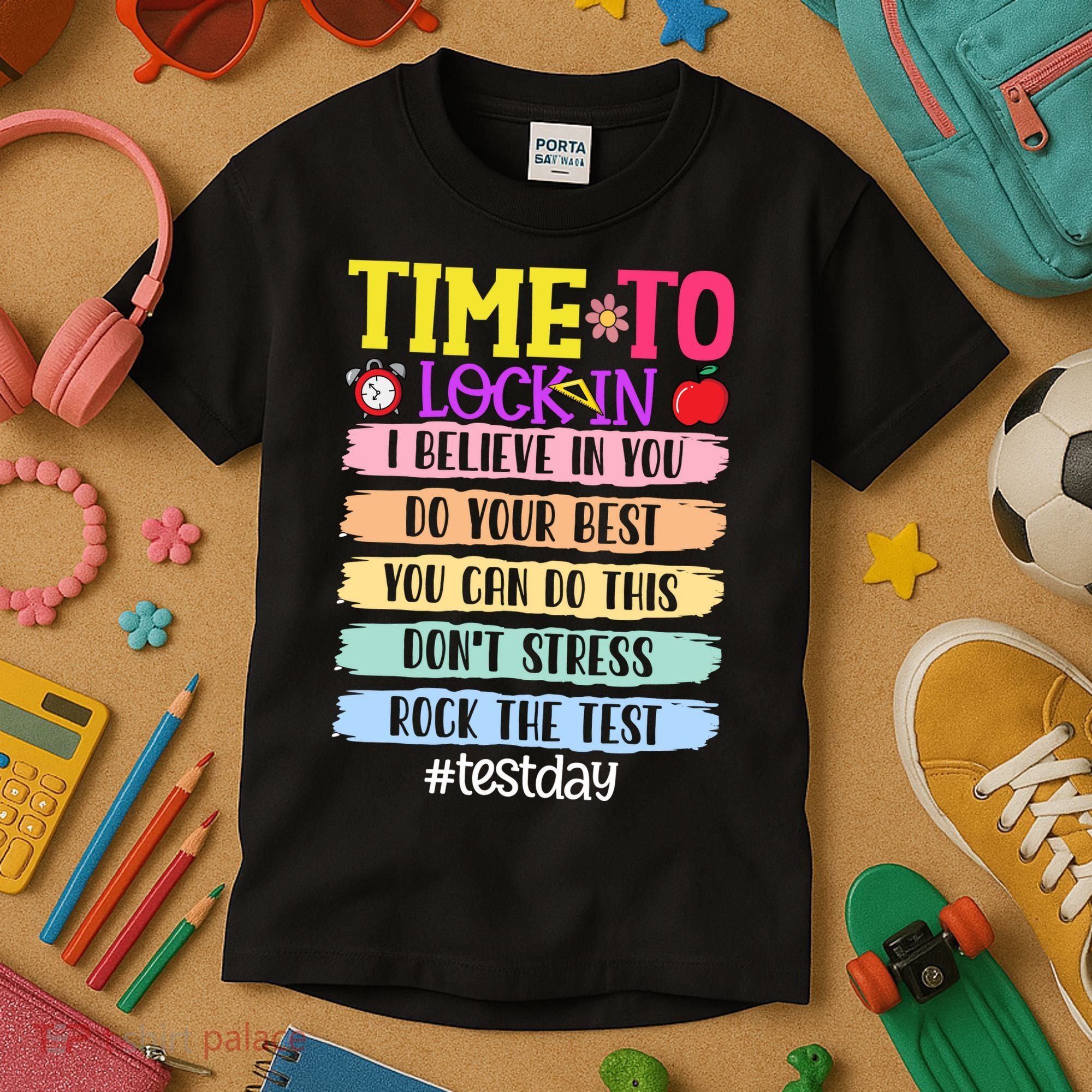 Time To Lock In Test Day Do Your Best Kids T-Shirt
