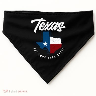 Texas The Lone Star State Gift Texas Map Cool Gift USA-Made Doggie Bandana