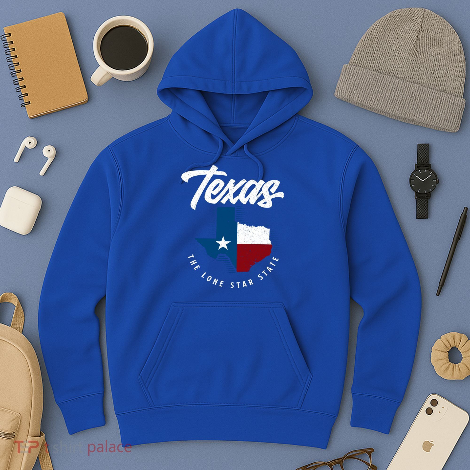 Texas The Lone Star State Gift Texas Map Cool Gift Hoodie