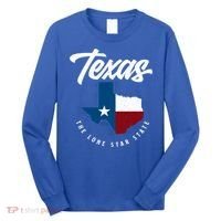 Texas The Lone Star State Gift Texas Map Cool Gift Long Sleeve Shirt thumb 0