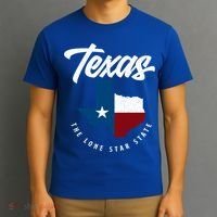 Texas The Lone Star State Gift Texas Map Cool Gift T-Shirt thumb 3