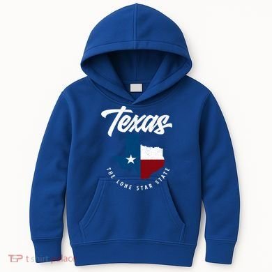 Texas The Lone Star State Gift Texas Map Cool Gift Kids Hoodie