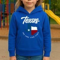 Texas The Lone Star State Gift Texas Map Cool Gift Kids Hoodie thumb 3