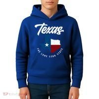 Texas The Lone Star State Gift Texas Map Cool Gift Kids Hoodie thumb 4
