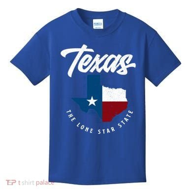 Texas The Lone Star State Gift Texas Map Cool Gift Kids T-Shirt