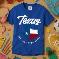 Texas The Lone Star State Gift Texas Map Cool Gift Kids T-Shirt thumb 3