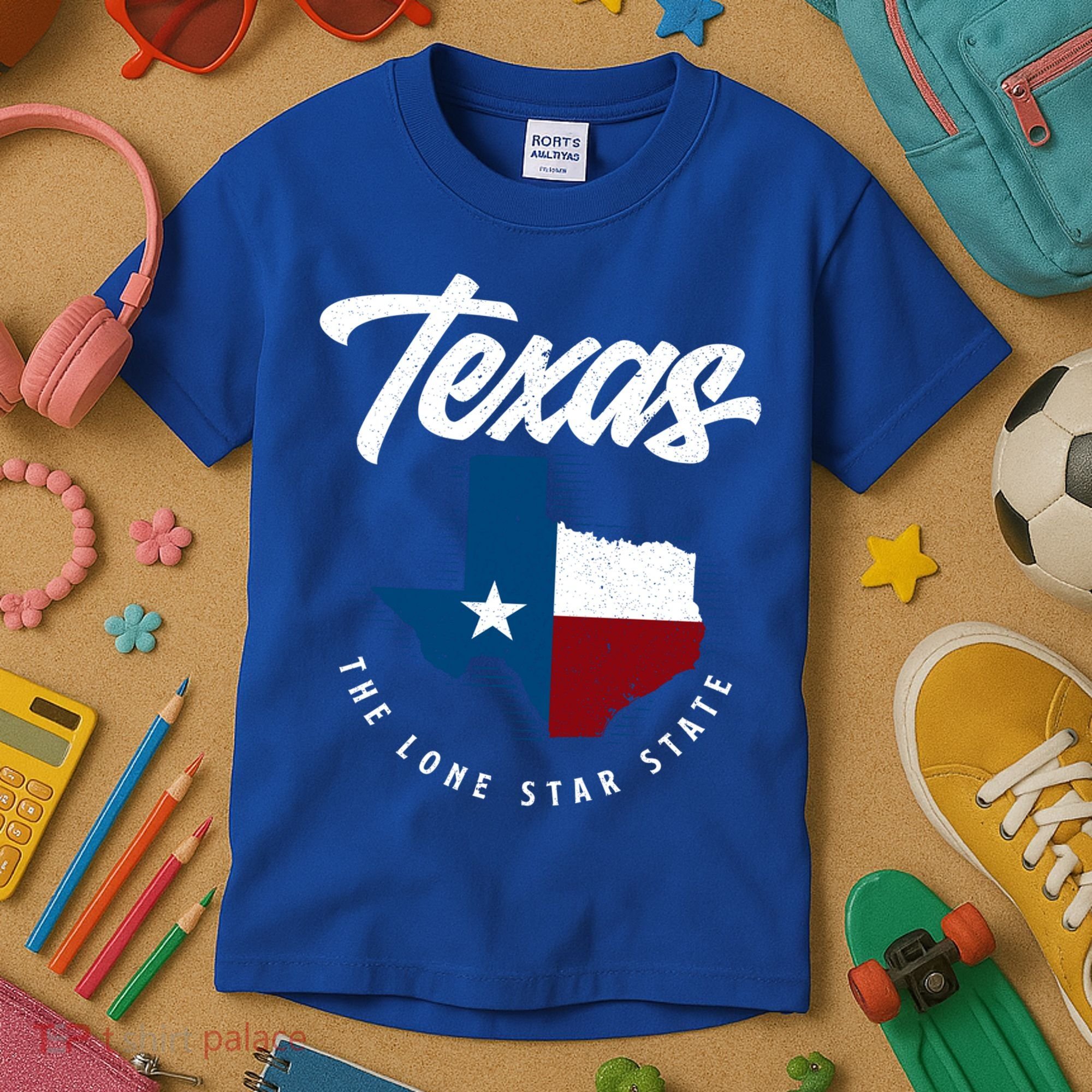 Texas The Lone Star State Gift Texas Map Cool Gift Kids T-Shirt