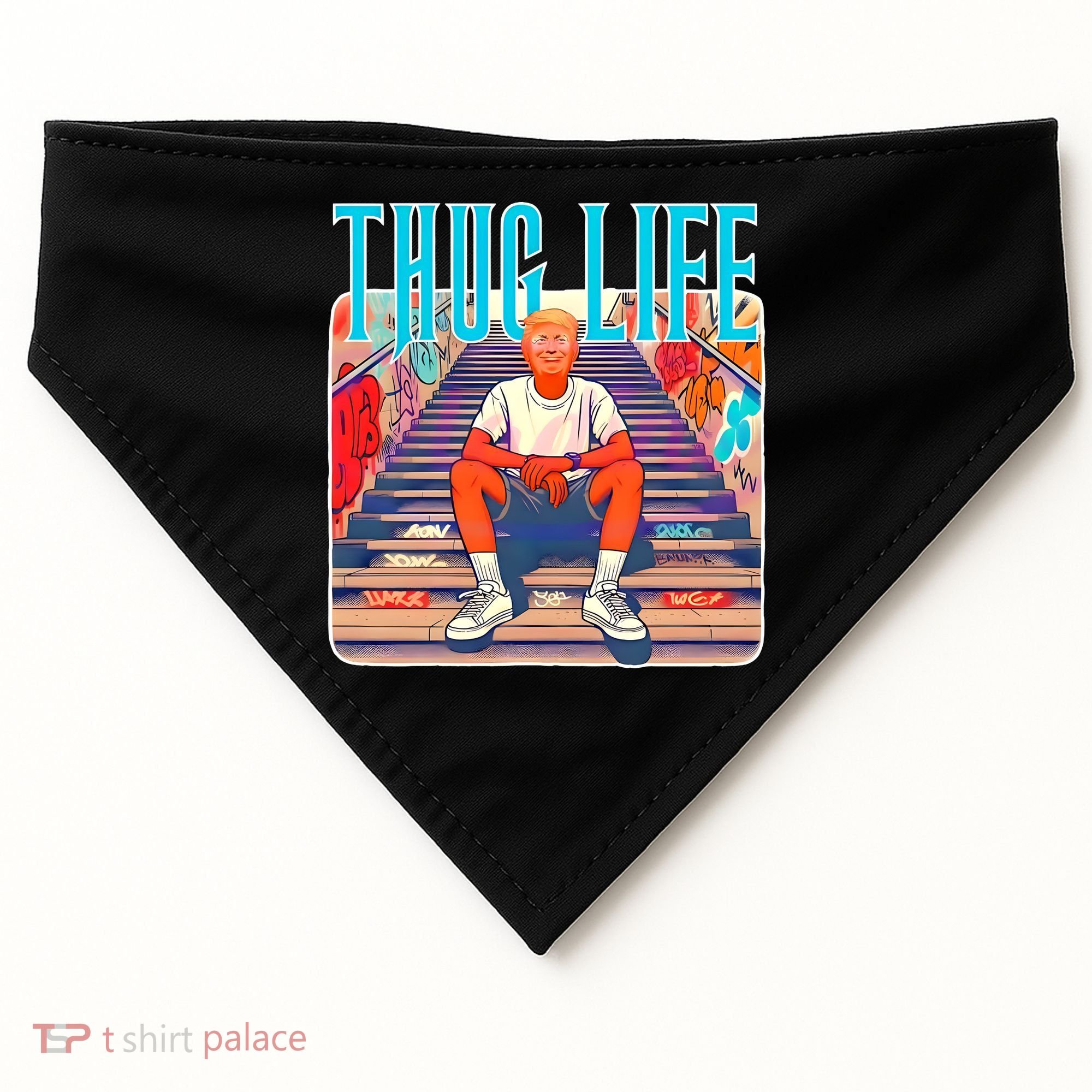Trump Thug Life 4th Of July USA-Made Doggie Bandana