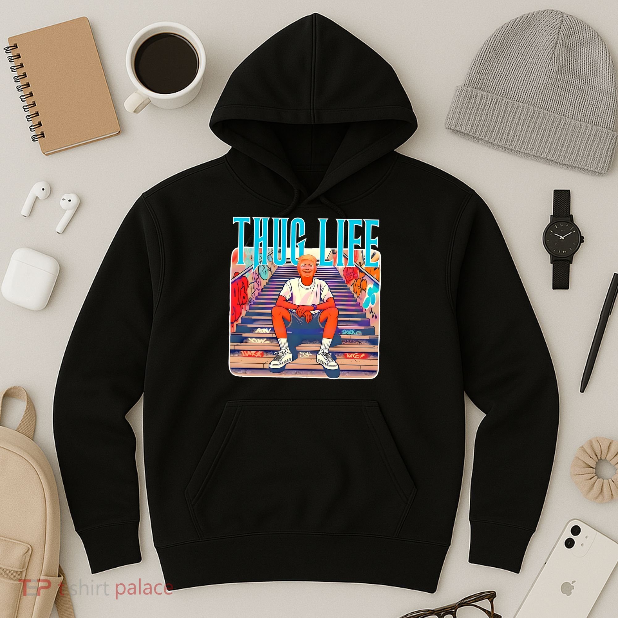 Trump Thug Life 4th Of July Hoodie