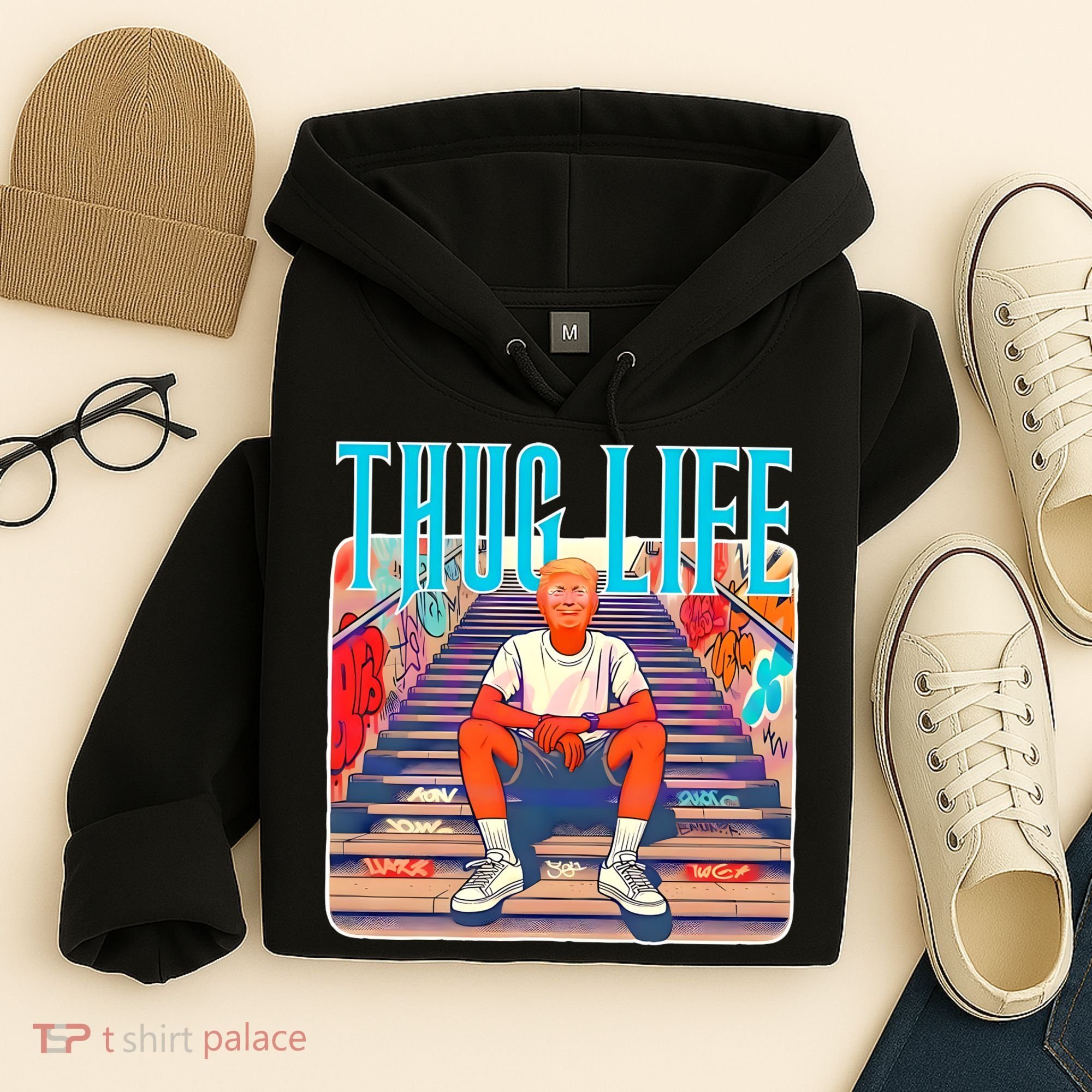 Trump Thug Life 4th Of July Hoodie