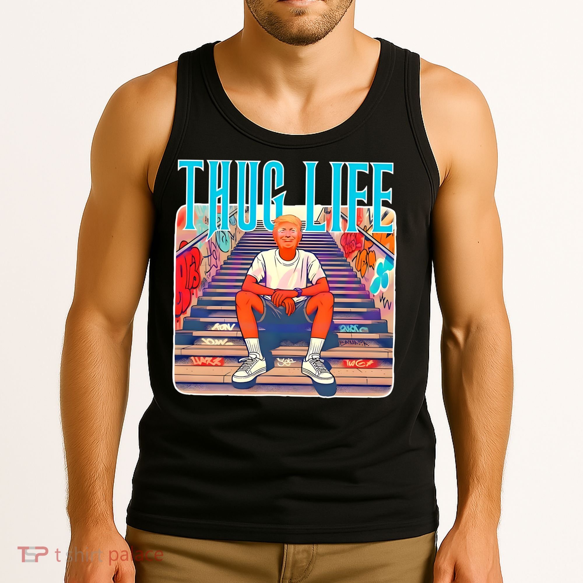 Trump Thug Life 4th Of July Tank Top