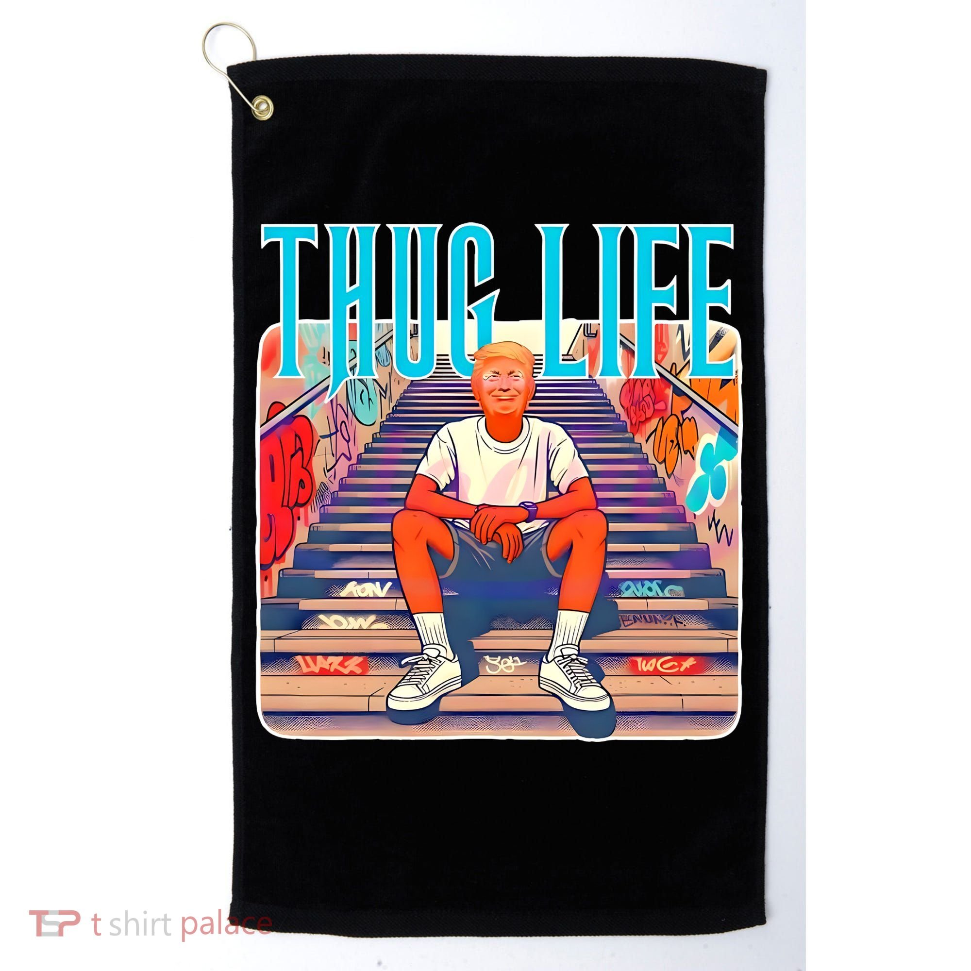 Trump Thug Life 4th Of July Golf Towel