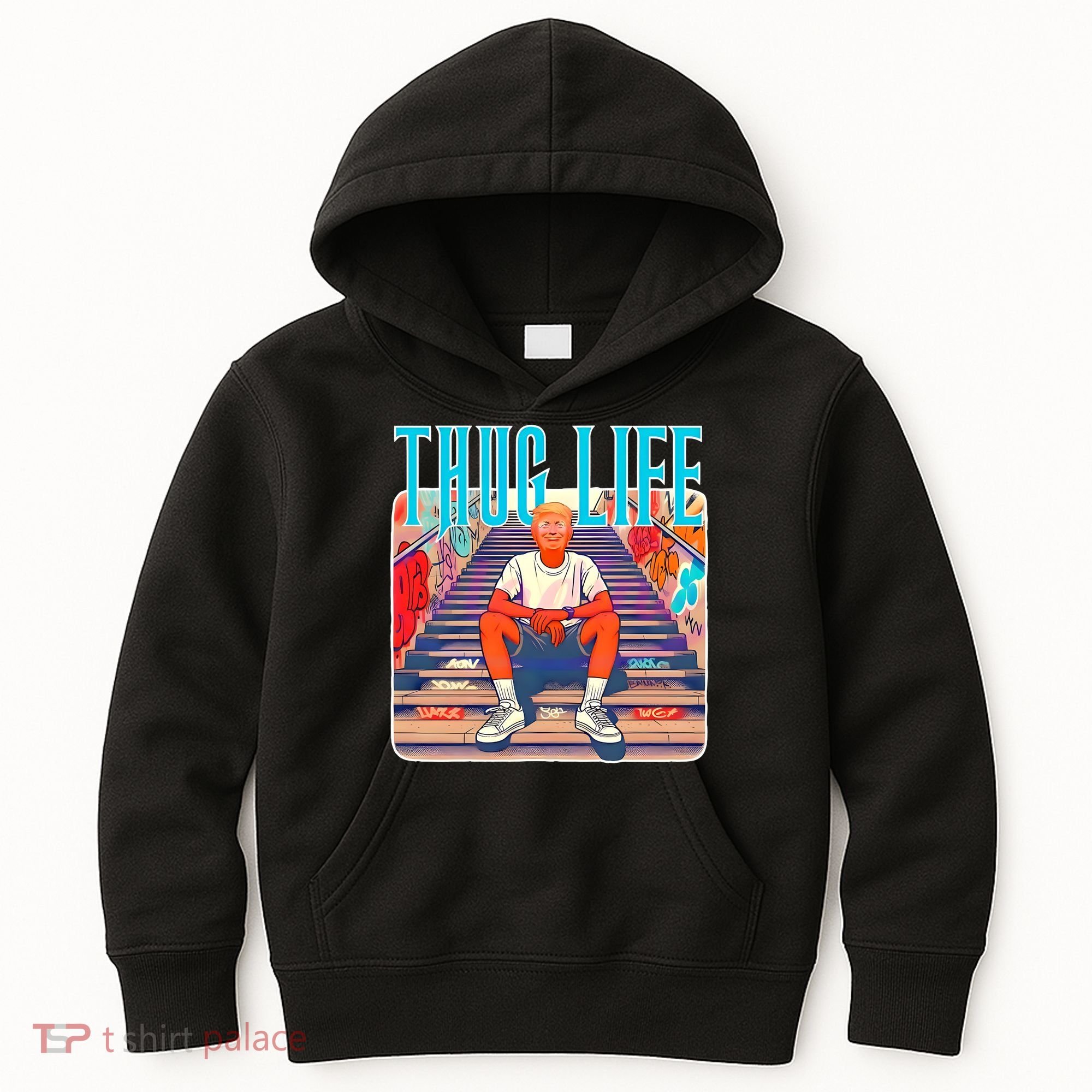Trump Thug Life 4th Of July Kids Hoodie