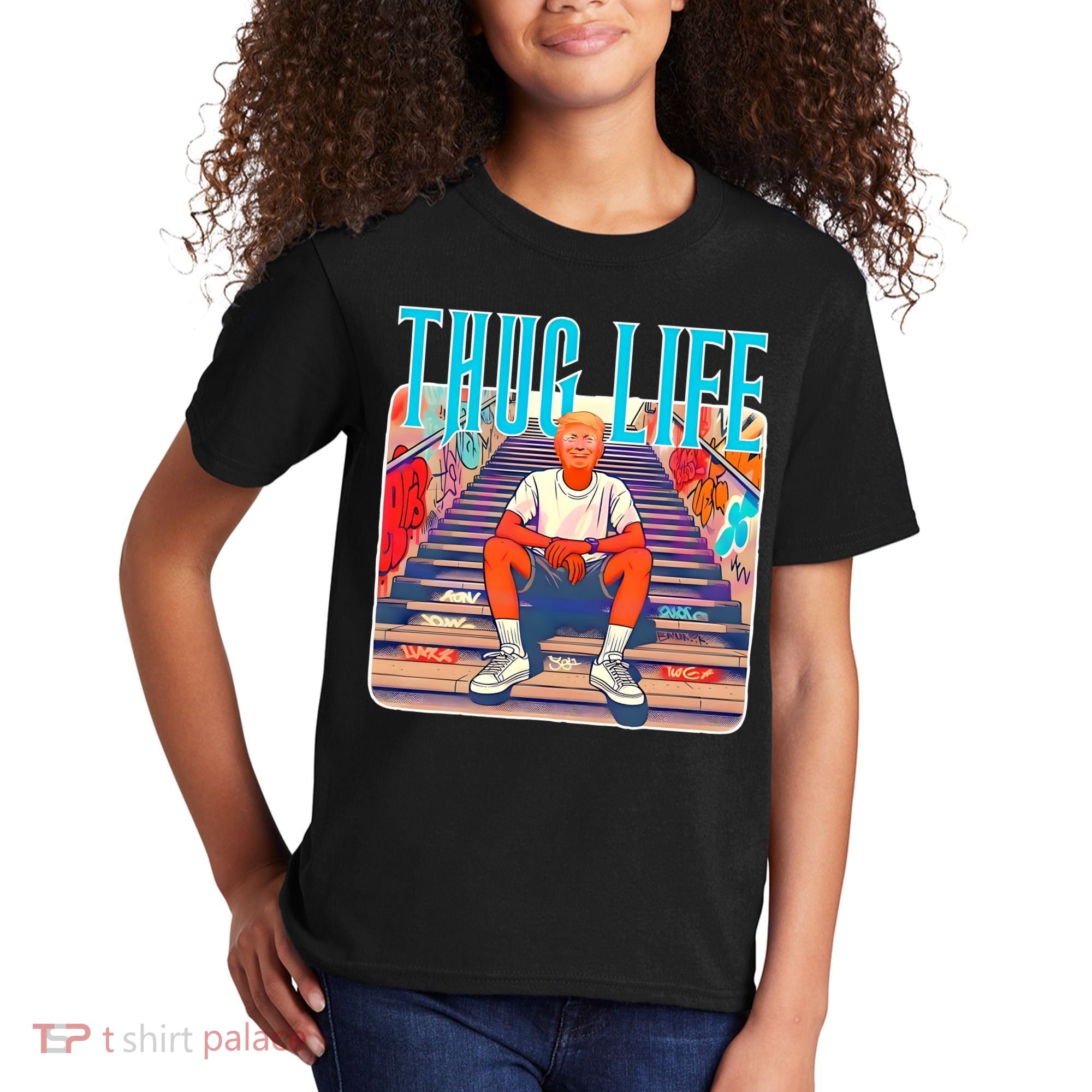 Trump Thug Life 4th Of July Kids T-Shirt