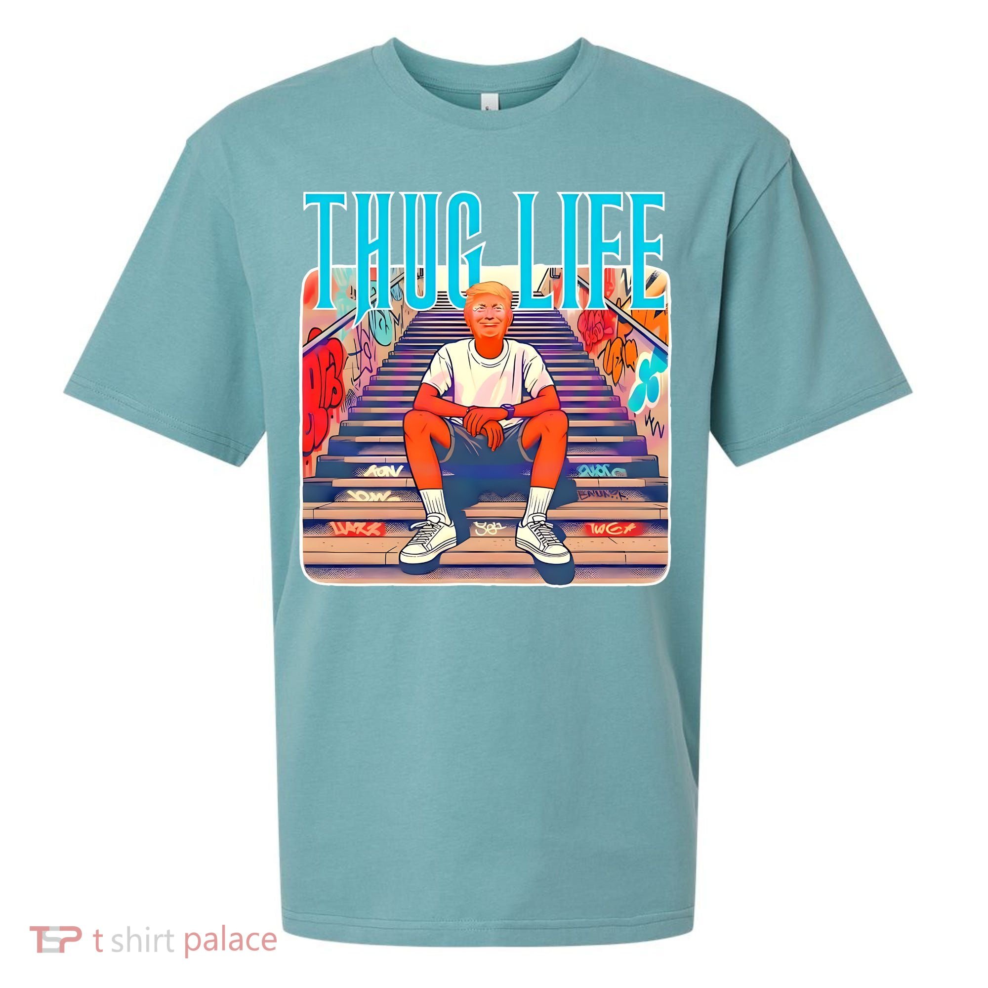 Trump Thug Life 4th Of July Sueded Cloud Jersey T-Shirt
