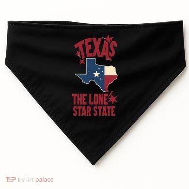 Texas The Lone Star State Gift Texas Map Cool Gift USA-Made Doggie Bandana