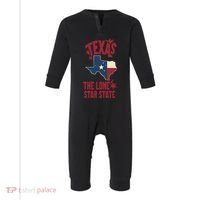 Texas The Lone Star State Gift Texas Map Cool Gift Infant Fleece One Piece thumb 0