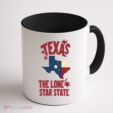 Texas The Lone Star State Gift Texas Map Cool Gift Coffee Mug back
