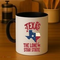 Texas The Lone Star State Gift Texas Map Cool Gift Coffee Mug thumb 4