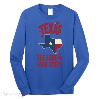 Texas The Lone Star State Gift Texas Map Cool Gift Long Sleeve Shirt