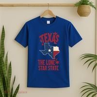 Texas The Lone Star State Gift Texas Map Cool Gift T-Shirt thumb 2