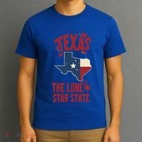Texas The Lone Star State Gift Texas Map Cool Gift T-Shirt thumb 3