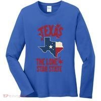Texas The Lone Star State Gift Texas Map Cool Gift Women's Long Sleeve Shirt thumb 0
