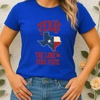 Texas The Lone Star State Gift Texas Map Cool Gift Women's T-Shirt thumb 2