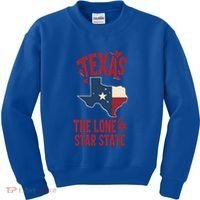 Texas The Lone Star State Gift Texas Map Cool Gift Kids Sweatshirt thumb 0