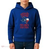 Texas The Lone Star State Gift Texas Map Cool Gift Kids Hoodie thumb 4