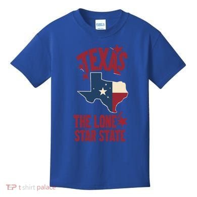 Texas The Lone Star State Gift Texas Map Cool Gift Kids T-Shirt
