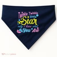 Twinkle Twinkle Little Star Only I Know What You Are Gender USA-Made Doggie Bandana thumb 0