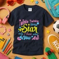 Twinkle Twinkle Little Star Only I Know What You Are Gender Kids T-Shirt thumb 3