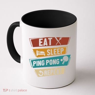 Table Tennis Lover Eat Sleep Ping Pong Repeat Coffee Mug