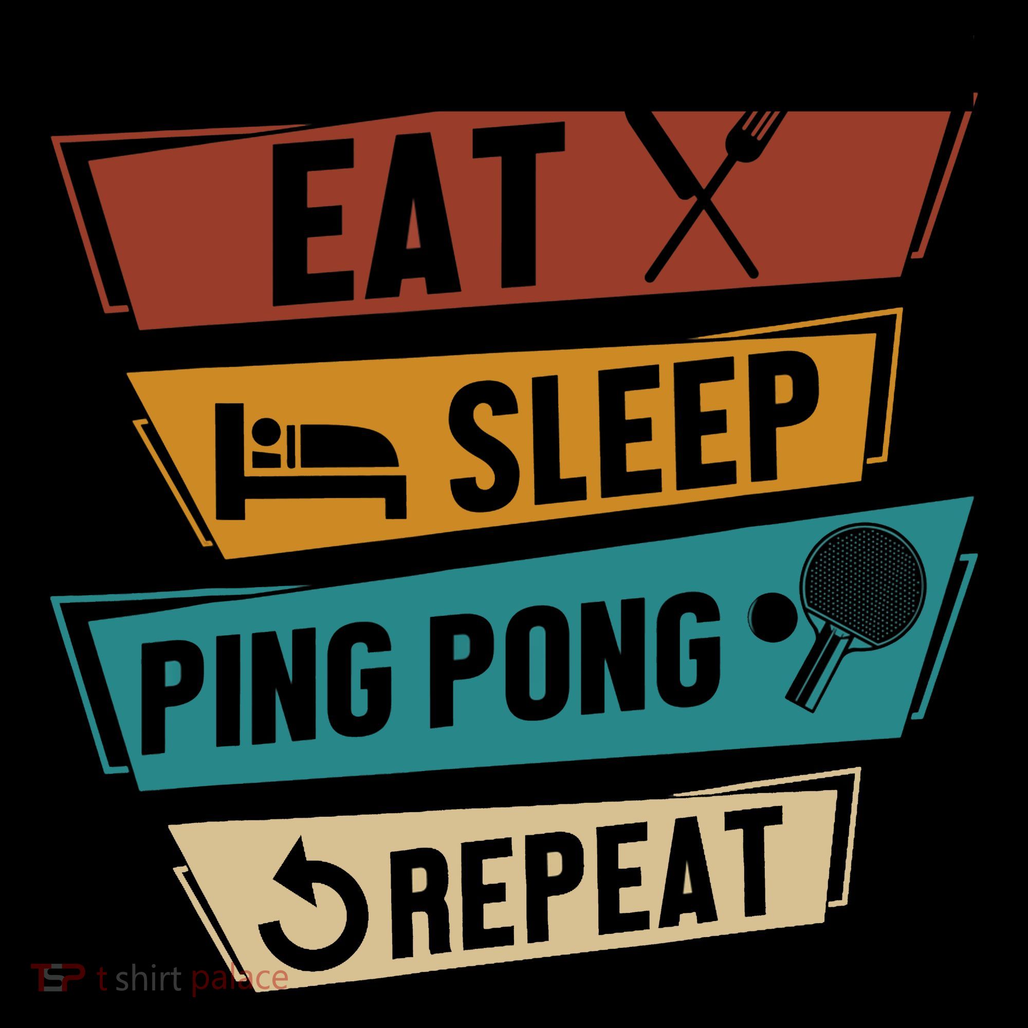 Table Tennis Lover Eat Sleep Ping Pong Repeat Coffee Mug