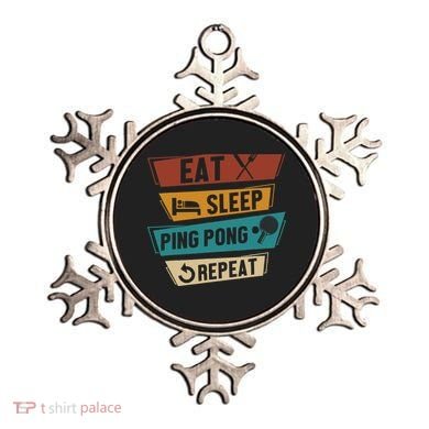 Table Tennis Lover Eat Sleep Ping Pong Repeat Ornament