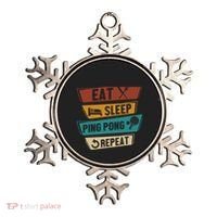 Table Tennis Lover Eat Sleep Ping Pong Repeat Ornament thumb 0