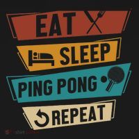Table Tennis Lover Eat Sleep Ping Pong Repeat Ornament thumb 1