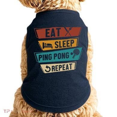 Table Tennis Lover Eat Sleep Ping Pong Repeat Doggie Tank