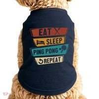 Table Tennis Lover Eat Sleep Ping Pong Repeat Doggie Tank thumb 0