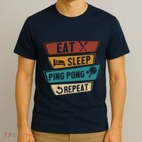 Table Tennis Lover Eat Sleep Ping Pong Repeat T-Shirt thumb 3