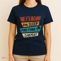 Table Tennis Lover Eat Sleep Ping Pong Repeat T-Shirt thumb 4