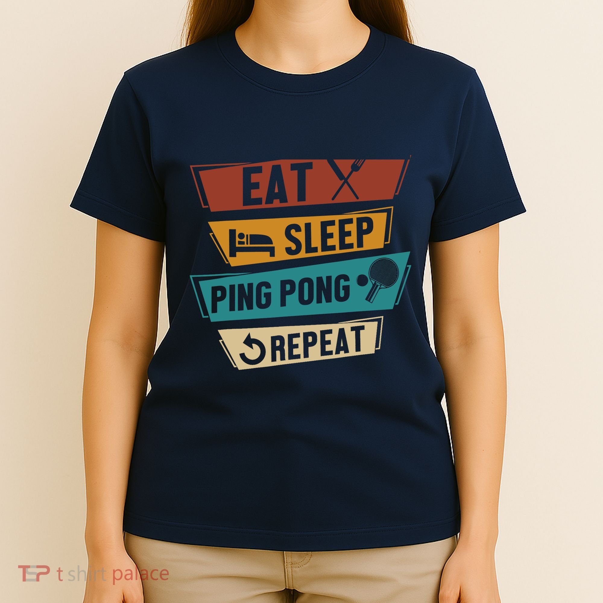 Table Tennis Lover Eat Sleep Ping Pong Repeat T-Shirt