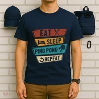 Table Tennis Lover Eat Sleep Ping Pong Repeat T-Shirt thumb 6