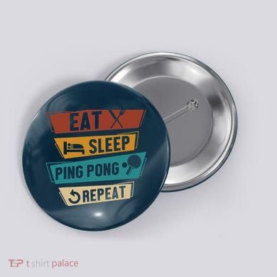 Table Tennis Lover Eat Sleep Ping Pong Repeat Button