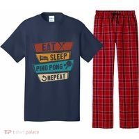 Table Tennis Lover Eat Sleep Ping Pong Repeat Pajama Set thumb 0
